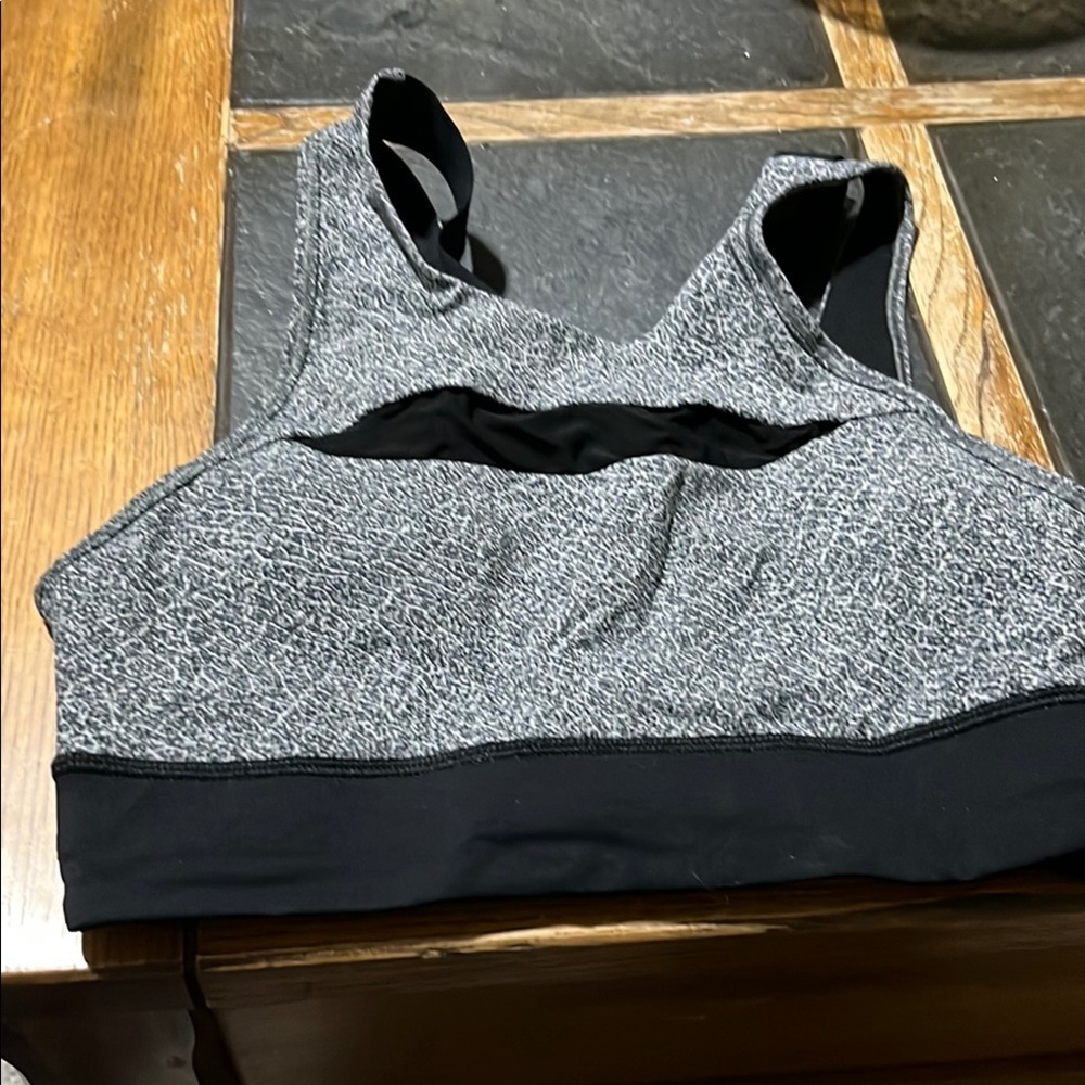 Lululemon Athletica Gray and Black Sports Bra